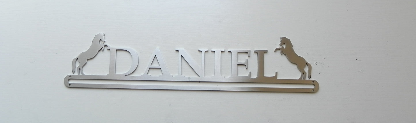 Personalised Rosette Hanger - Single Row of Writing