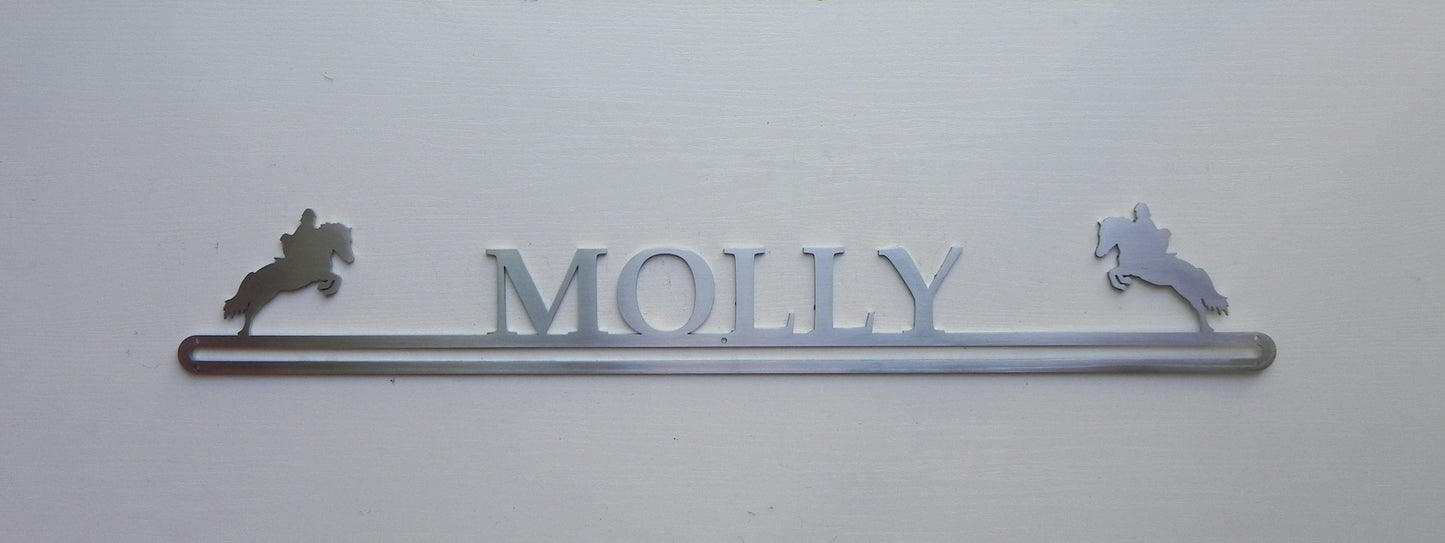 Personalised Rosette Hanger - Single Row of Writing