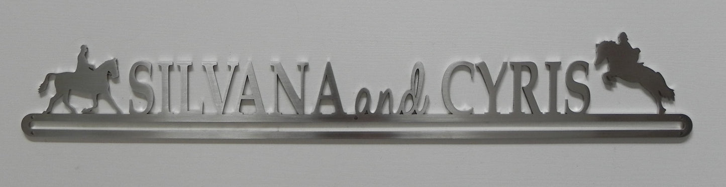 Personalised Rosette Hanger - Single Row of Writing