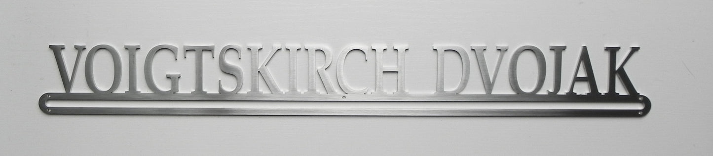 Personalised Rosette Hanger - Single Row of Writing