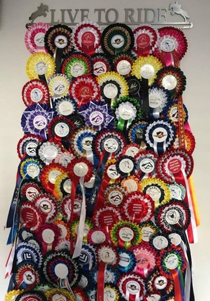 Personalised Rosette Hanger - Single Row of Writing