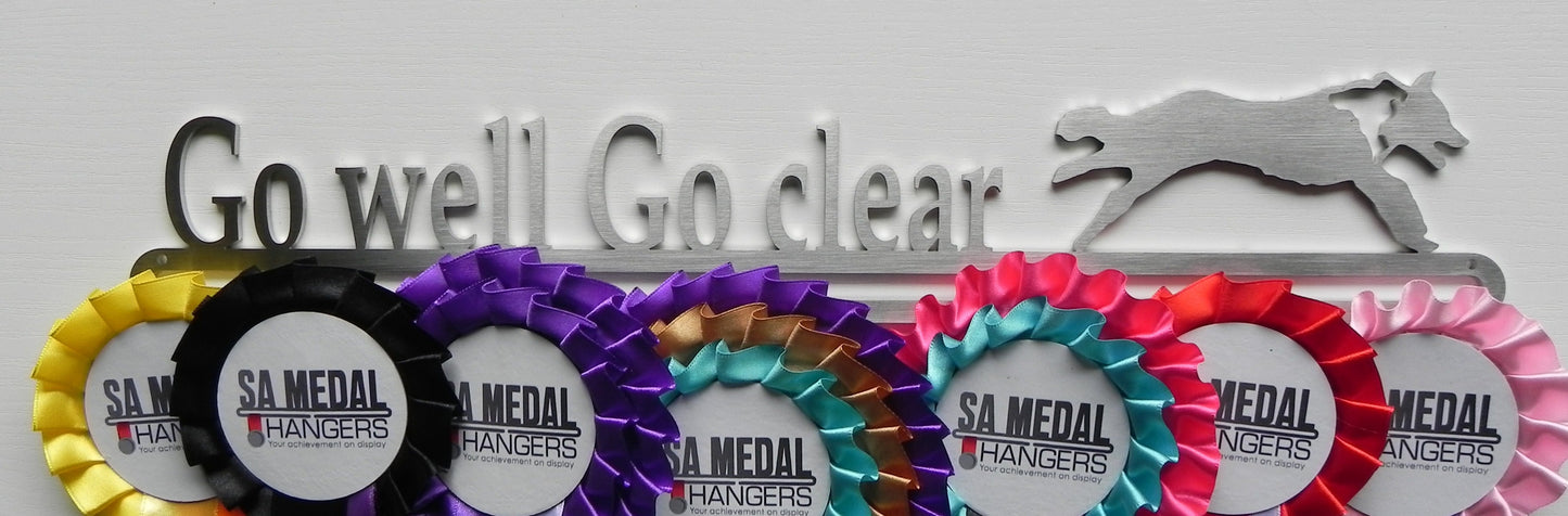 Personalised Rosette Hanger - Single Row of Writing