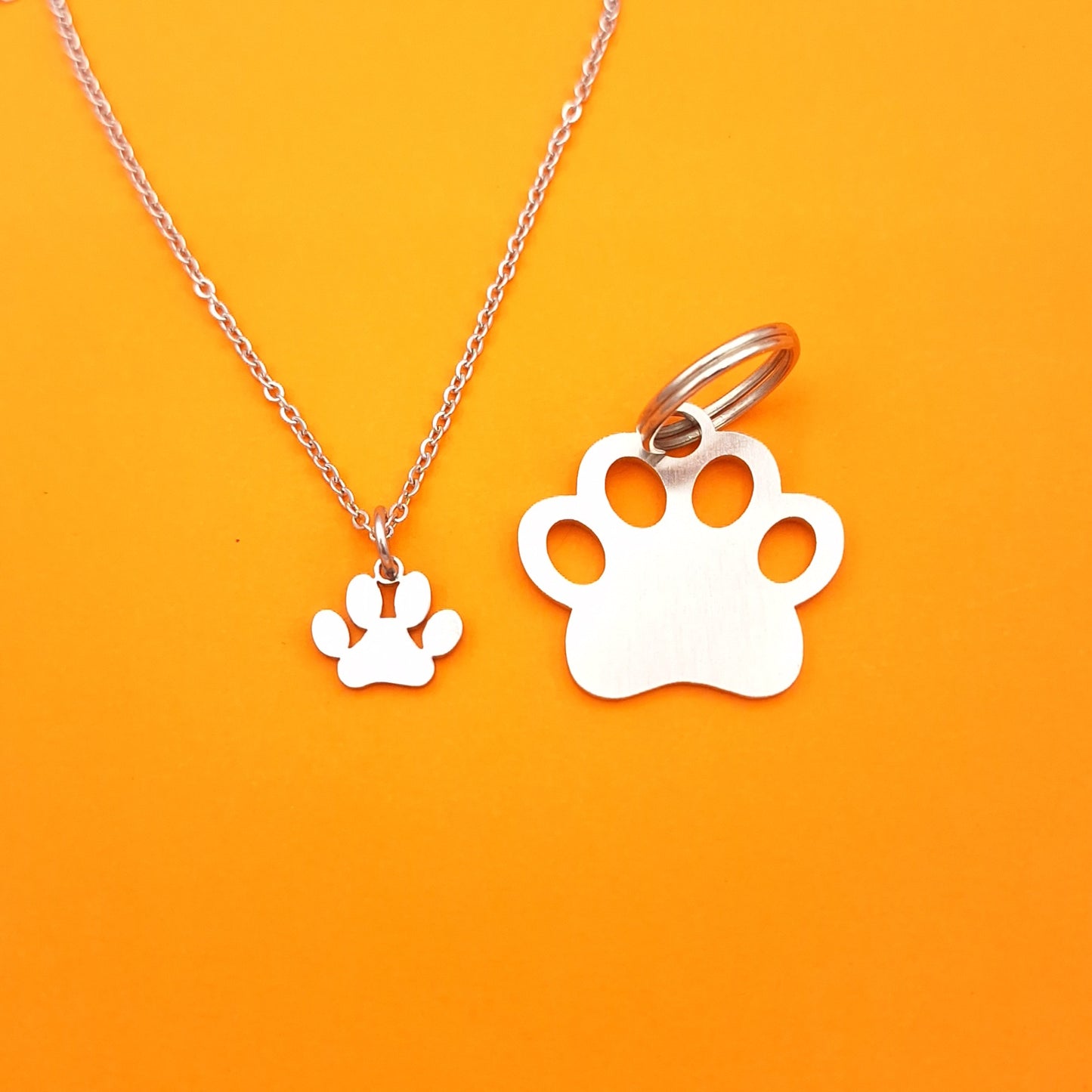 Pet and Person Matching Paw Print Accessories Set