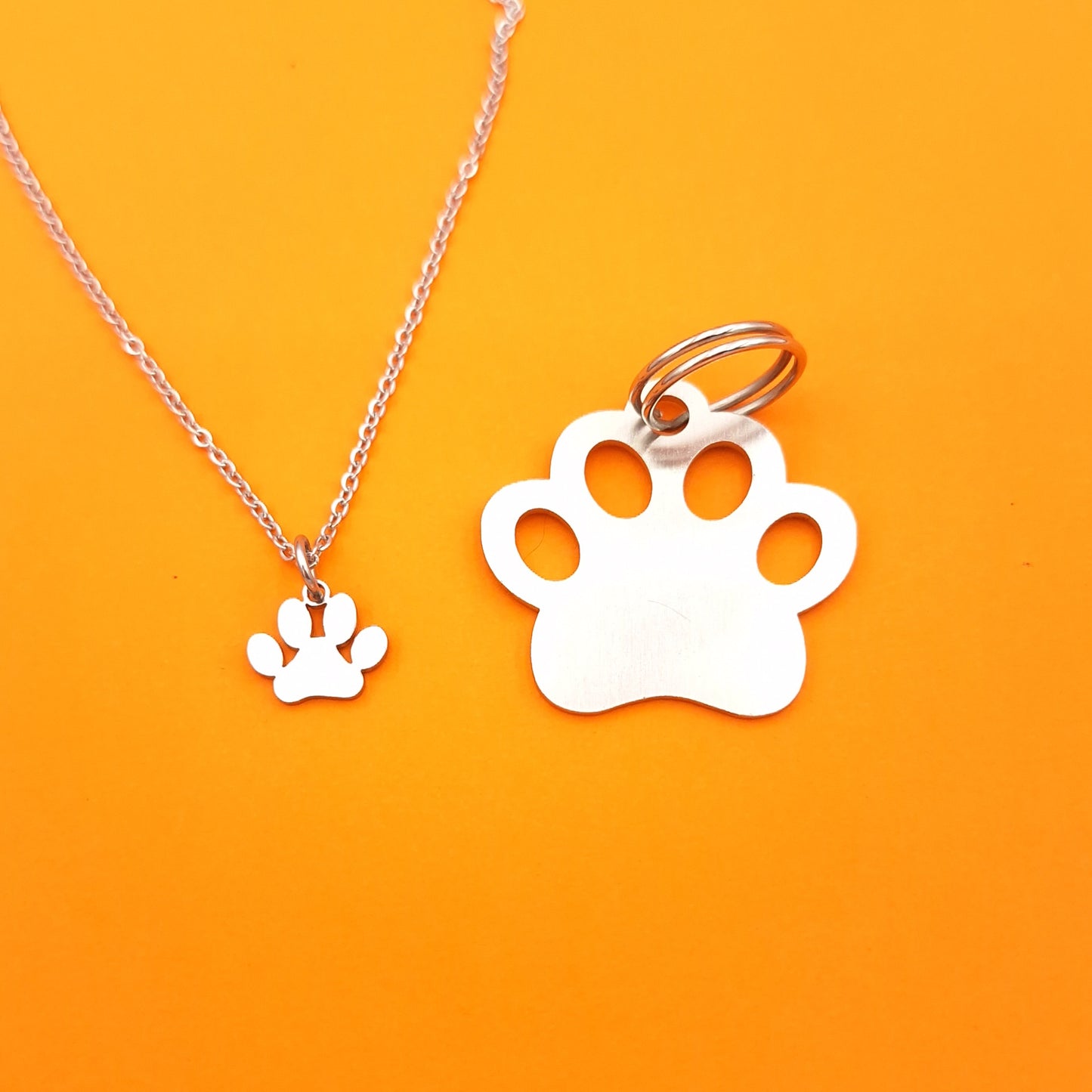 Pet and Person Matching Paw Print Accessories Set