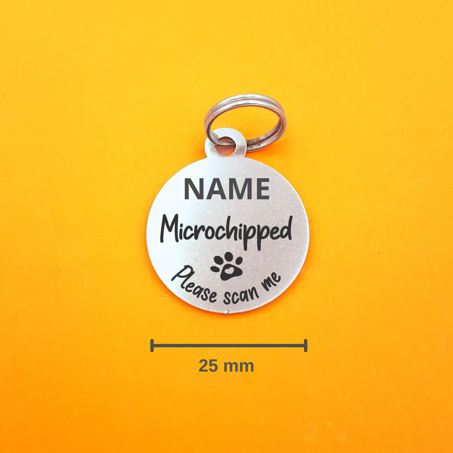 Microchipped Pet ID Tag - Round