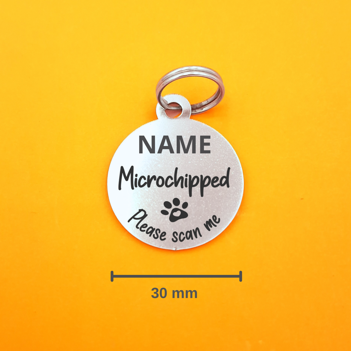 Microchipped Pet ID Tag - Round