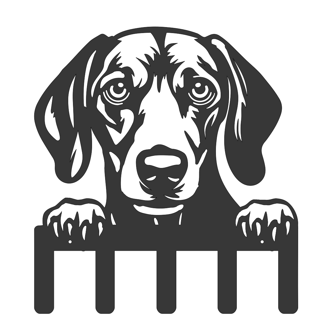 Peeking Dog Lead Hangers - Various Breeds