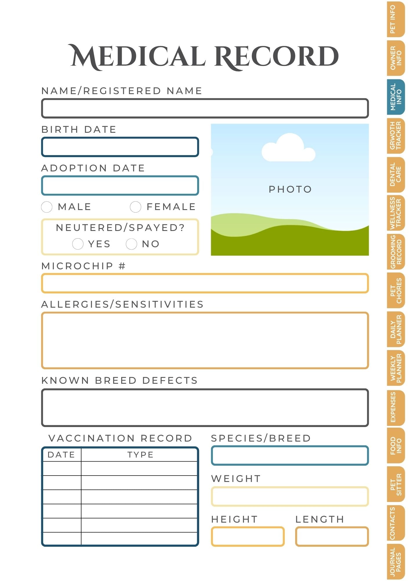 Digital Pet Care Planner