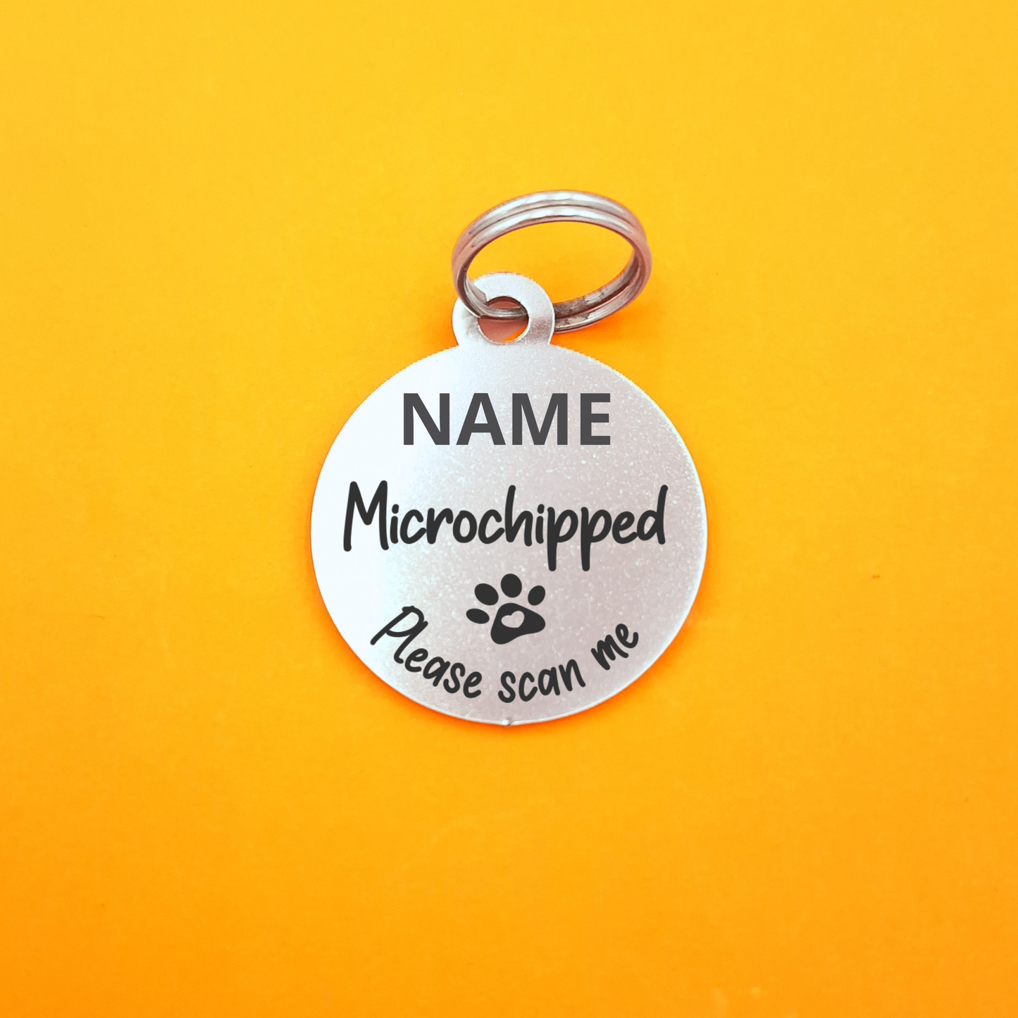 Microchipped Pet ID Tag - Round