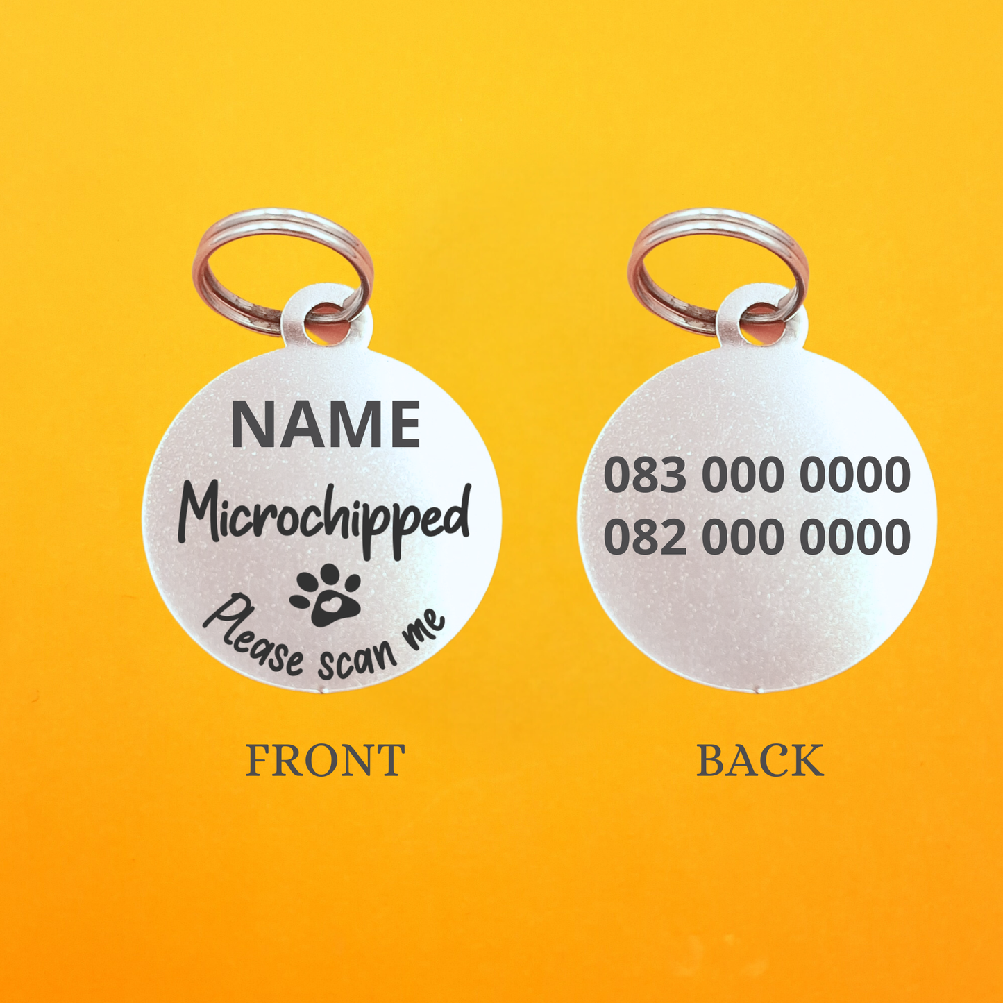 Microchipped Pet ID Tag - Round