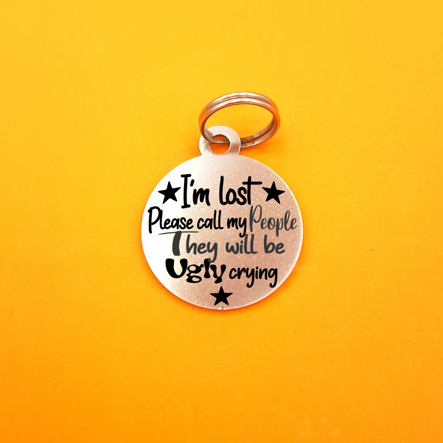 I'm Lost Engraved Pet ID Tag - Round