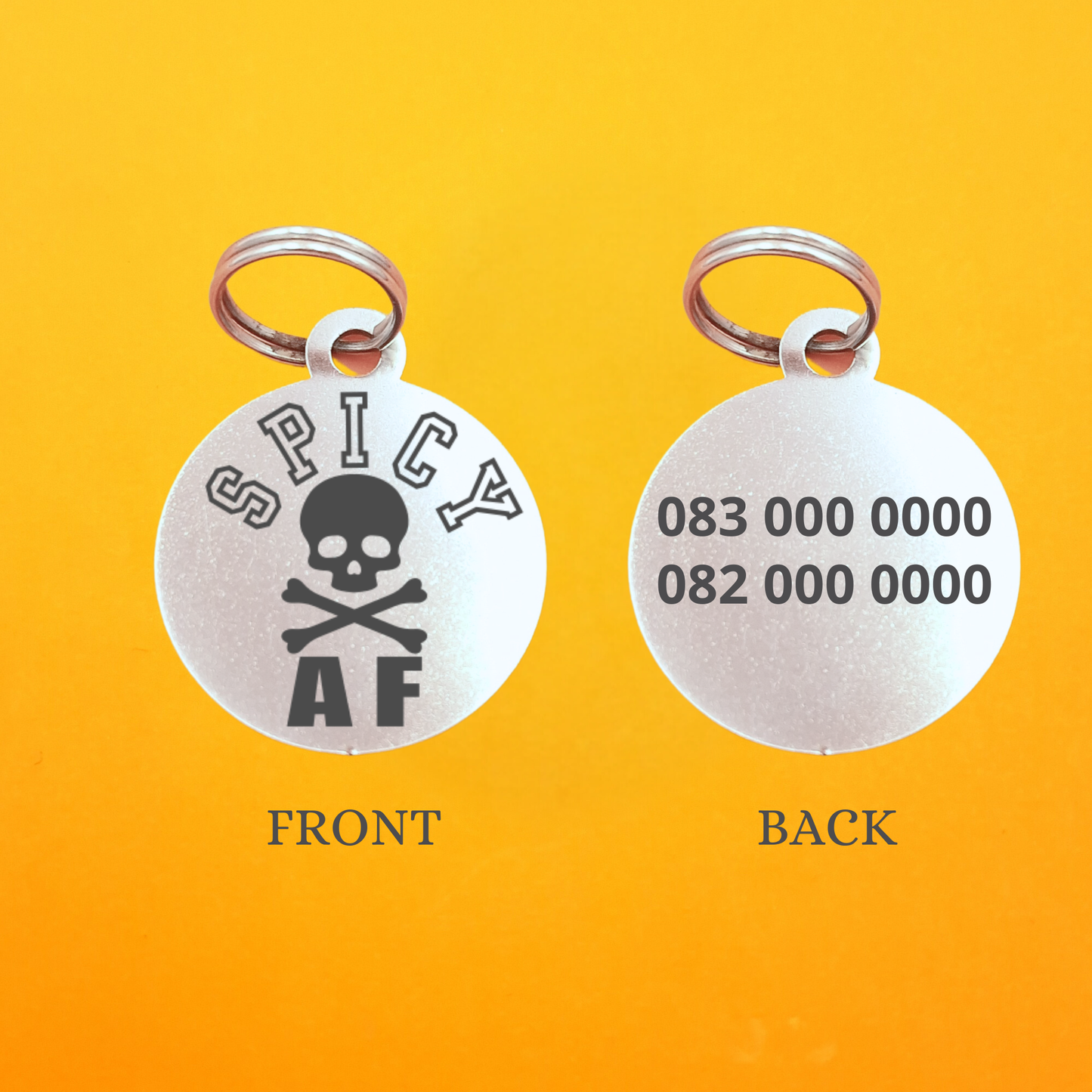 Spicy AF Pet ID Tag - Round